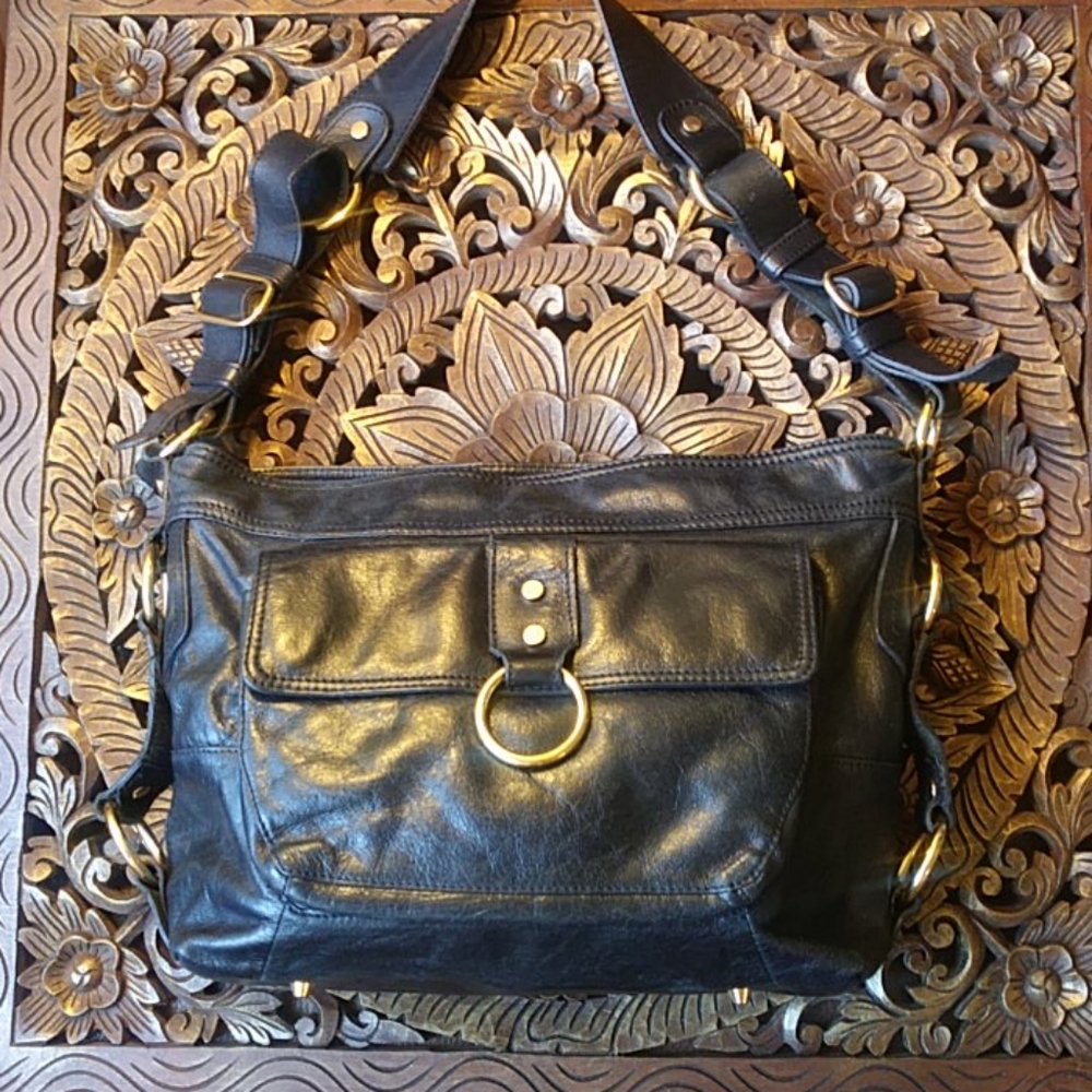 Tasche Black Leather Bag